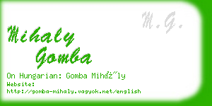 mihaly gomba business card